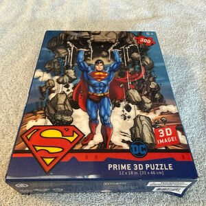 DC Superman Prime 3D Puzzle 300 Pieces 12x18 Lenticular 3D Image 4D Cityscape